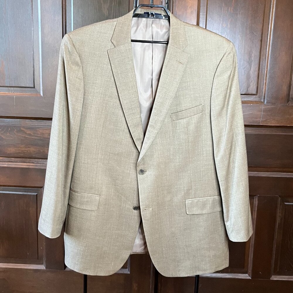 Daniel Cremieux ING LORO PIANA Men's Blazer Wool Mens 48L Tan Sport Coat USA